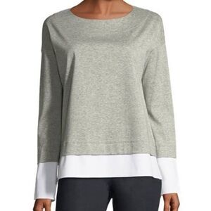 Lafayette 148 New York Gabriel Seemingly Layered Heather Top Sz XS